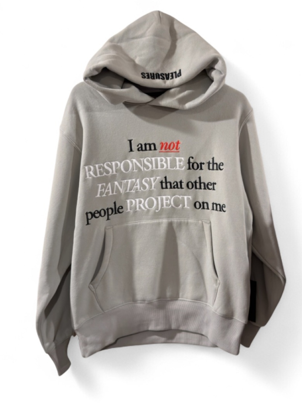 Pleasures Steel ‘Responsible’ Embroidered Hoodie Size Men’s Small (NWT)